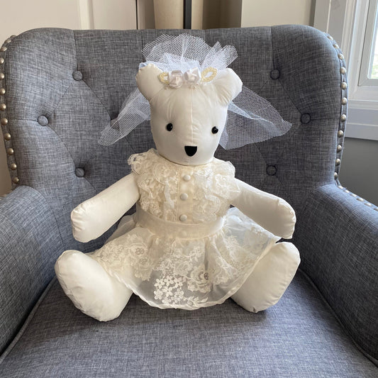 Memory Bear From Wedding Dress