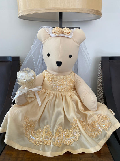 Memory Bear From Wedding Dress