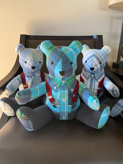 15” Suspender Style Memory Bear
