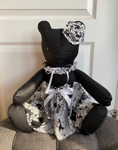 Rosette and Skirt Handmade Memory Bear